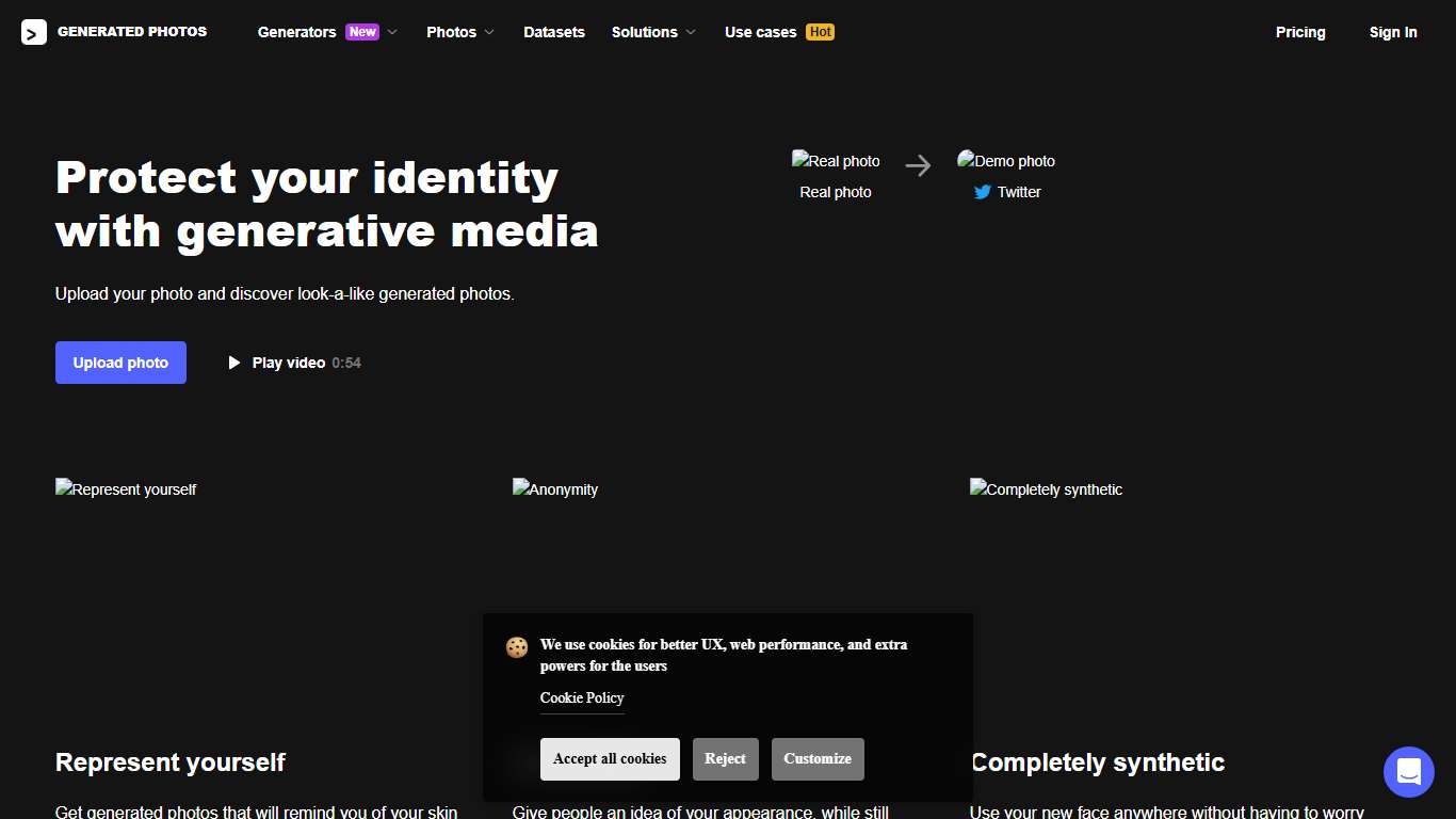 Generate look-a-like photos to protect your identity